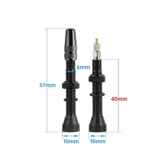 Deemount 2 pièces 40/60/80mm tige de Valve Presta/FV pour pneu Tubeless vtt vélo de route vélo sans 