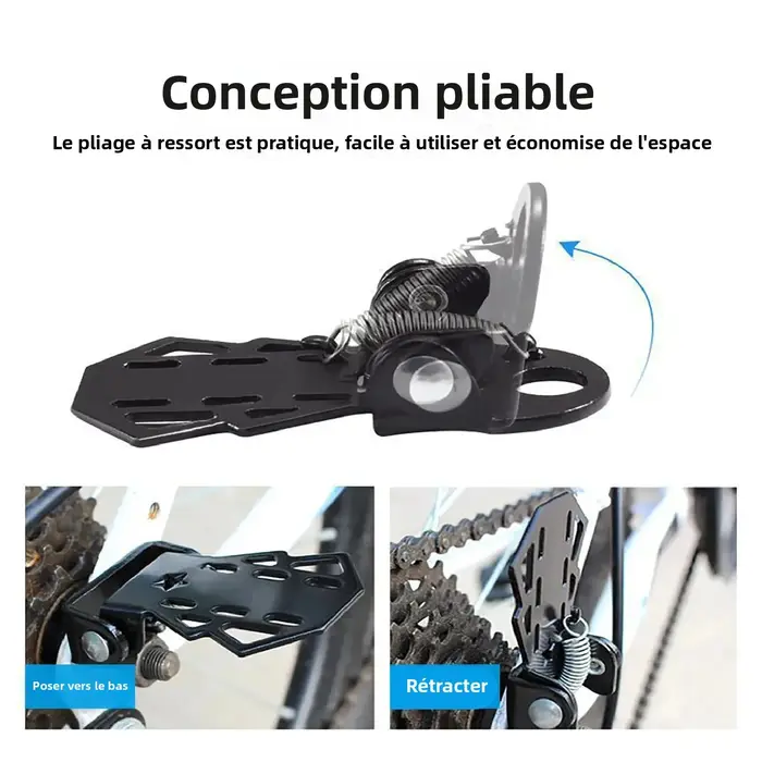 Repose-pieds de moto pliable pour vélo