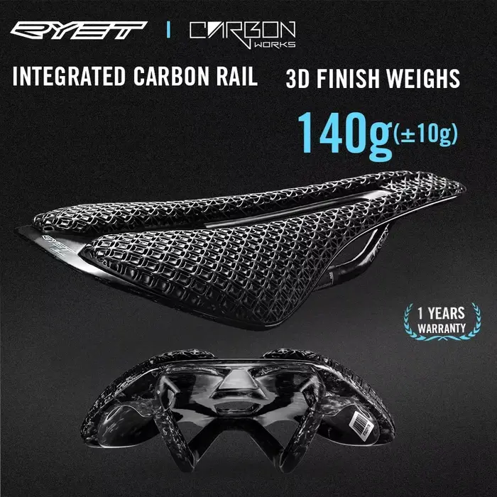 Selle de vélo en carbone 3D RYET X15 240*135/143mm